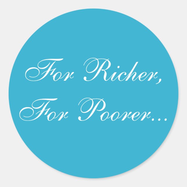 Sticker Rond Stylo Invitation personnalisé en bleu (Devant)