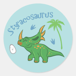 Sticker Rond Styracosaure mûre