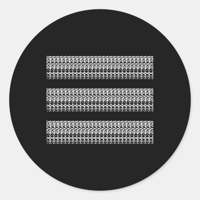 Sticker Rond Subtil 67 Six Sept Brainrot Message Caché Gen Al (Devant)