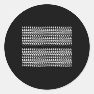Sticker Rond Subtil 67 Six Sept Message Caché Brainrot Gen Al