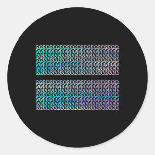 Sticker Rond Subtil 67 Six Seven Brainrot Message Caché Gen Al