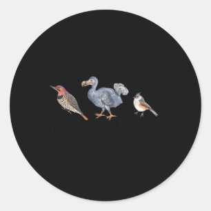 Sticker Rond Subtil Bird Anti Trump Shirt Bird Flicker Dodo Tit