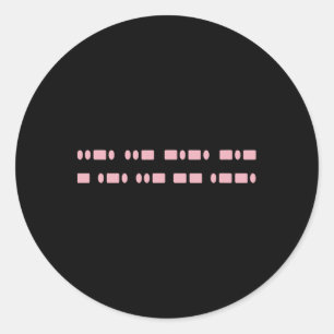 Sticker Rond Subtil F—k Trump Morse Code Anti-méga Feminist Ri