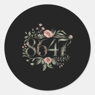 Sticker Rond Subtle Anti Trump 8647 Floral Boho Président