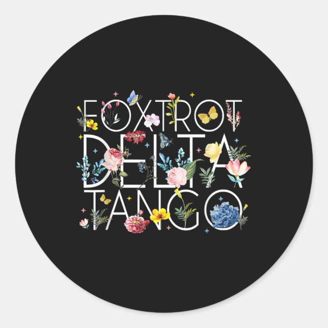 Sticker Rond Subtle Anti Trump 86 47 Floral Boho Style (Devant)