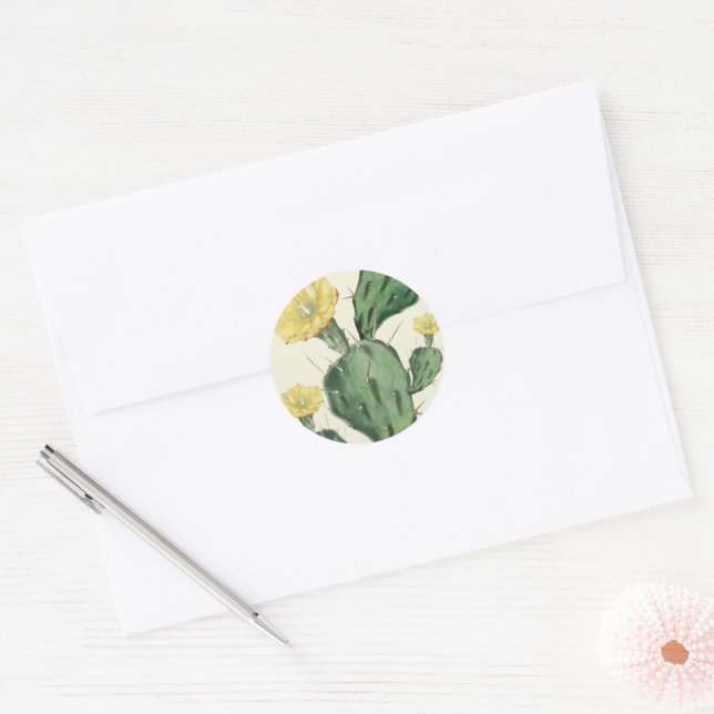 Sticker Rond Succulente (Enveloppe)