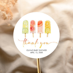 Sticker Rond Sucette Prête à éclore Baby Shower