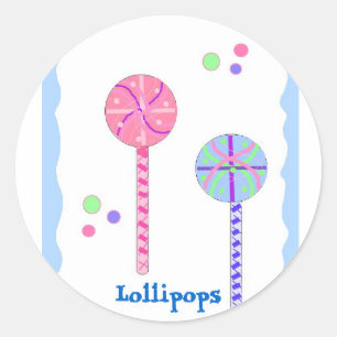 Sticker Rond Sucettes Sucrées