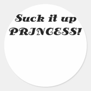 Sticker Rond Sucez-le vers le haut de la princesse