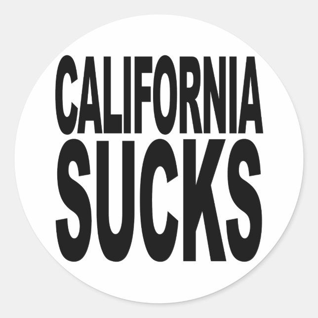 Sticker Rond Sucks de Californie (Devant)