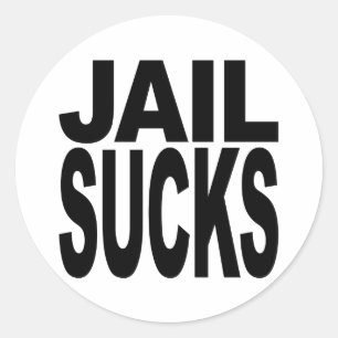 Sticker Rond Sucks de prison