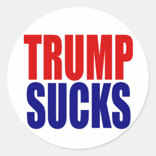 STICKER ROND "SUCKS DE TRUMP"