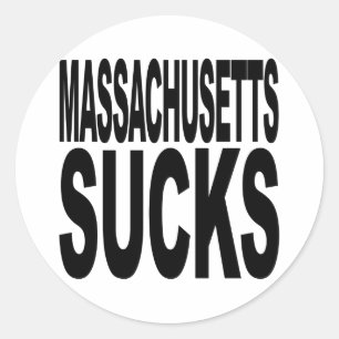 Sticker Rond Sucks du Massachusetts