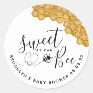 Sticker Rond Sucré comme le Baby shower Can Bee