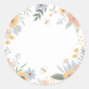 Sticker Rond Sucré comme le Baby shower Can Bee