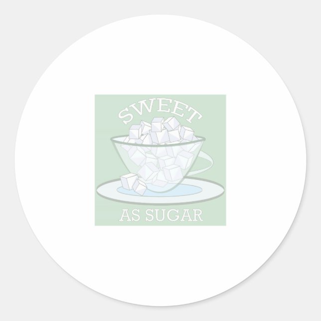 Sticker Rond Sucré comme sucre (Devant)