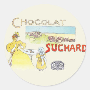 Sticker Rond Sucre de bonbons victoriens au chocolat français
