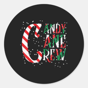 Sticker Rond Sucre de canne Crew Xmas Correspondant Famille Suc