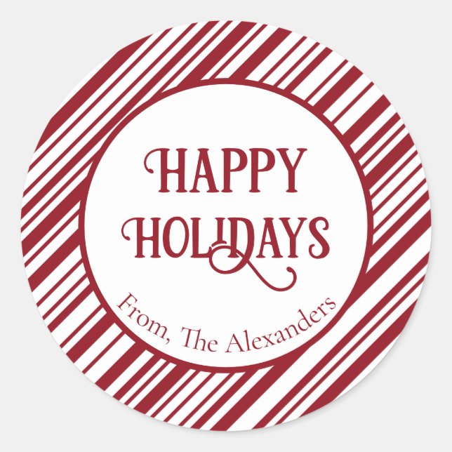 Sticker Rond Sucre de canne Vacances triées (Devant)