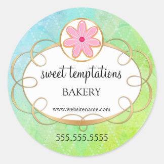 Sticker Rond Sucre Iced Boulangerie de biscuits Emballage