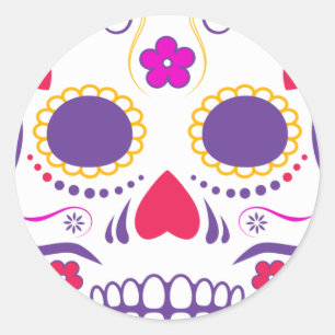 Sticker Rond sucre skullz : 1