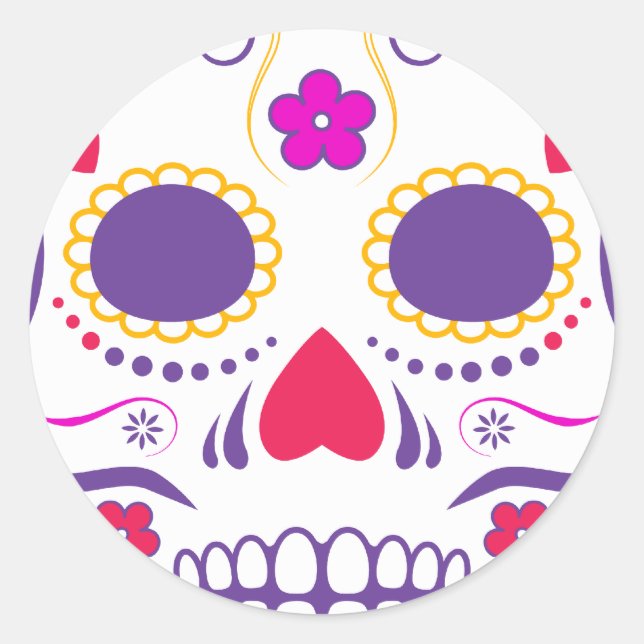 Sticker Rond sucre skullz : 1 (Devant)
