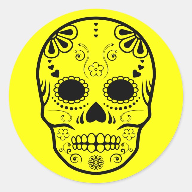 Sticker Rond sucre skullz : 1 (Devant)