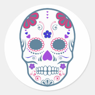 Sticker Rond sucre skullz : 1