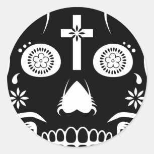 Sticker Rond sucre skullz : 2