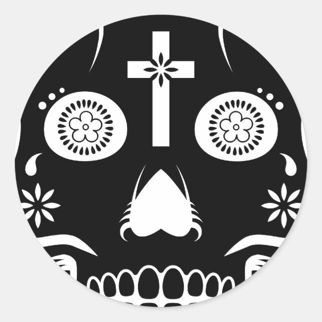Sticker Rond sucre skullz : 2 (Devant)