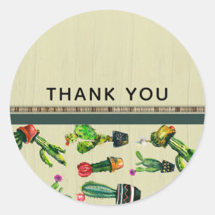 Sticker Rond Sud-Ouest Cactus Plante naturel Rustique Favoriser