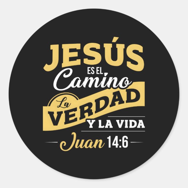 Sticker Rond Sudadera Con Capucha Para Cristianos espagnol (Devant)