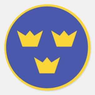 Sticker Rond Suédois Tre Kroner