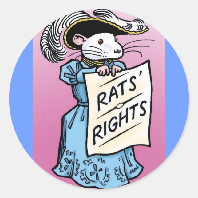 Sticker Rond Sufragette Rat ! (Devant)