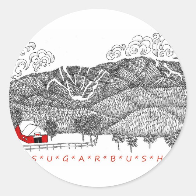 Sticker Rond Sugarbush Vermont (Devant)