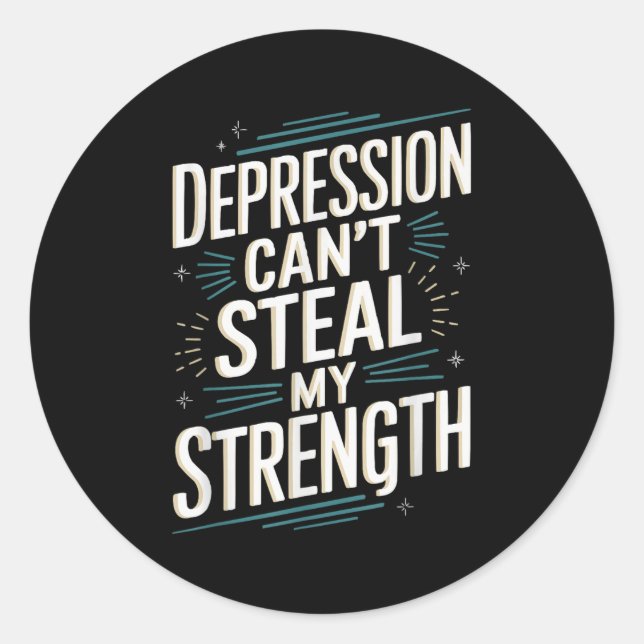 Sticker Rond Suicide Awareness Depression Anxiety Mental Health (Devant)