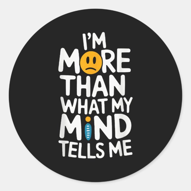 Sticker Rond Suicide Awareness Depression Anxiety Mental Health (Devant)