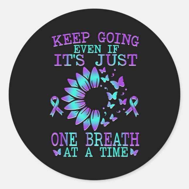 Sticker Rond Suicide Awareness Suicide Prevention Suprt Survivo (Devant)