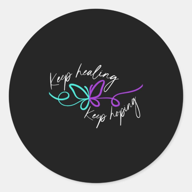 Sticker Rond Suicide Awareness Suicide Prevention Suprt Survivo (Devant)