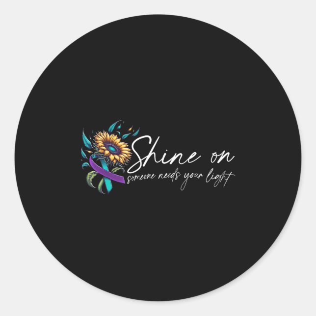 Sticker Rond Suicide Awareness Suicide Prevention Suprt Survivo (Devant)