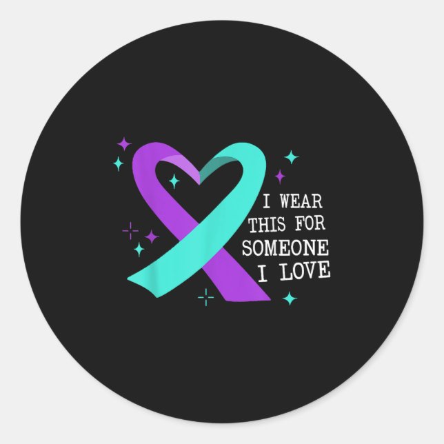Sticker Rond Suicide Awareness Suicide Prevention Suprt Survivo (Devant)