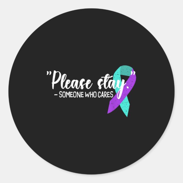 Sticker Rond Suicide Awareness Suicide Prevention Suprt Survivo (Devant)
