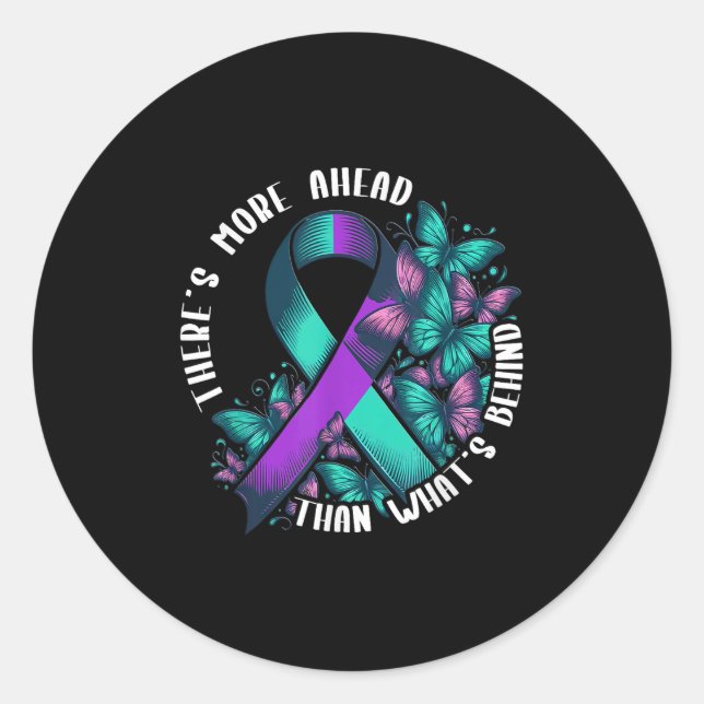 Sticker Rond Suicide Awareness Suicide Prevention Suprt Survivo (Devant)