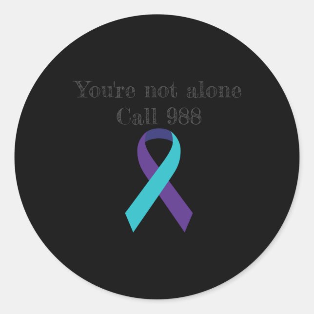 Sticker Rond Suicide Prevention 988  (Devant)