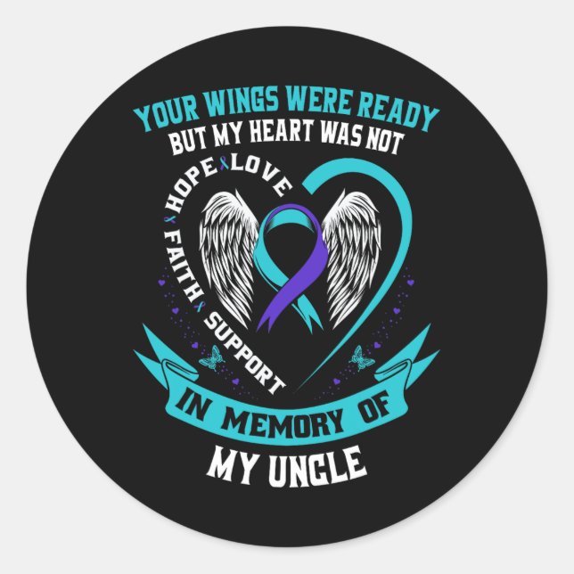 Sticker Rond Suicide Sensibilisation Chemise Oncle Niece Nephew (Devant)