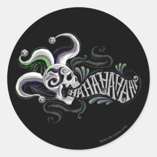 Sticker Rond Suicide Squad Joker Skull