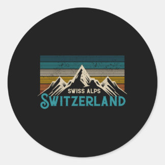 Sticker Rond Suisse Alpes Montagnes Suisse