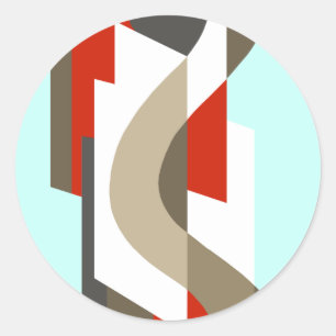 Sticker Rond SUISSE : Art Déco Moderne : Bureau des Soixante, M