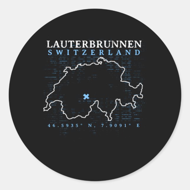 Sticker Rond Suisse Lauterbrunnen (Devant)