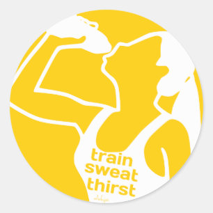 STICKER ROND SUITE DU TRAIN JAUNE DE LA TROISIÈME (F)